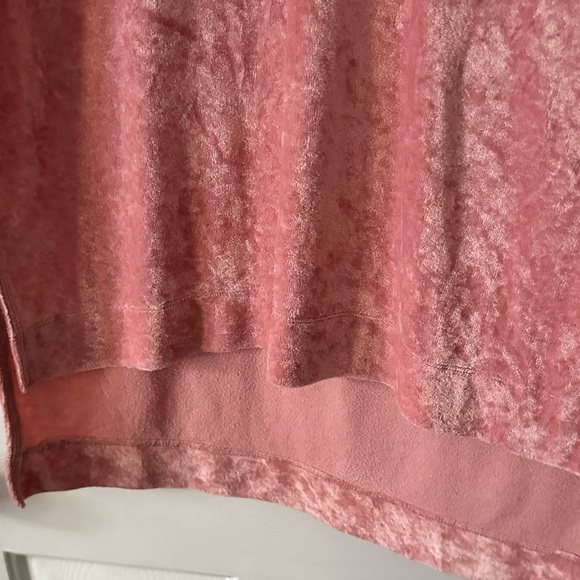 Free People We The Free Crushed Velvet oversized Dress Size XS Pink Luxe Tunic - Picture 2 of 6